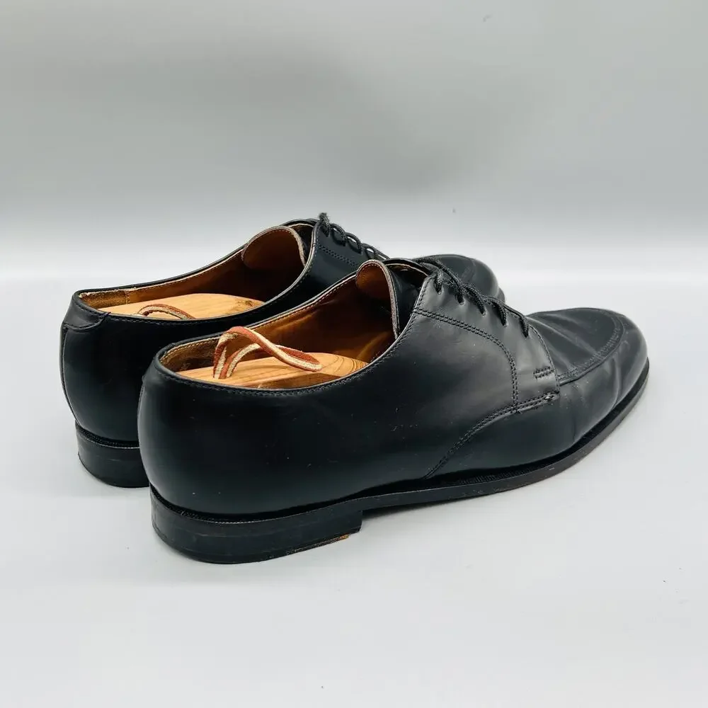 Cole Haan Shoes Mens 10 Black Leather Derby Oxford Dress Made USA Vtg Classic